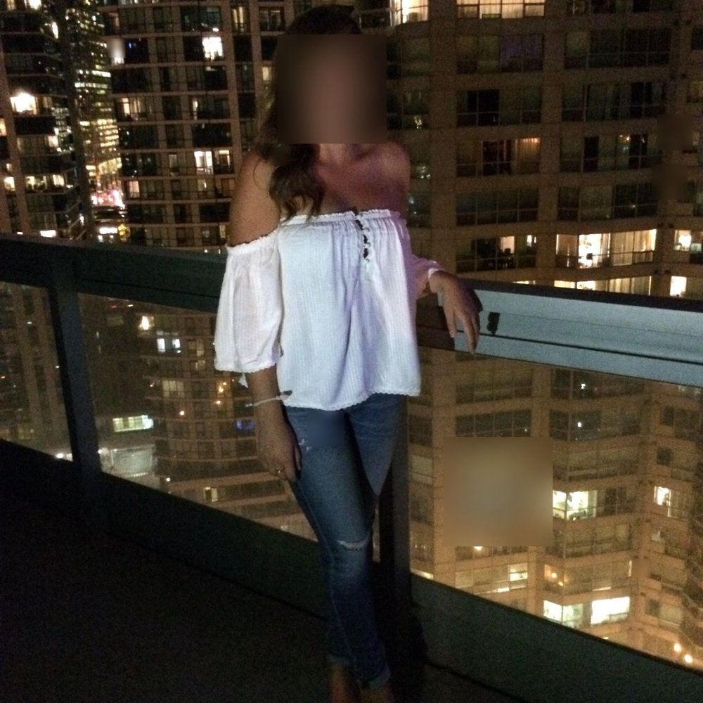 White O'NEIL Off the Shoulder Top